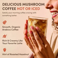 Mushroom Coffee With MCT Oil & 6 Adaptogenic Mushrooms, Turkey Tail, Shiitake, Lion's Mane Formula – 3 Pack