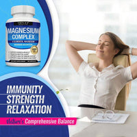 3pack Magnesium Complex 1000mg 8-Element Supplement|     Glycinate, Citrate, Malate, Taurate|     Chelated For Max Absorption|     Bone, Muscle, Recovery & Energy Support|     Vegan Non-GMO, 90 Capsules - PACK