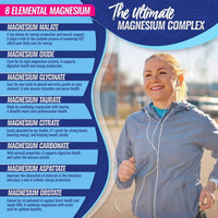3pack Magnesium Complex 1000mg 8-Element Supplement|     Glycinate, Citrate, Malate, Taurate|     Chelated For Max Absorption|     Bone, Muscle, Recovery & Energy Support|     Vegan Non-GMO, 90 Capsules - Default Color