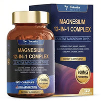 12-In-1 Magnesium Complex 700mg - Supplement With Glycinate Citrate Malate Oxide Taurate Aspartate Orotate, Vegan Capsules For Muscle, Heart, And Relaxation Support - Default Color
