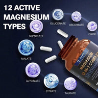12-In-1 Magnesium Complex 700mg - Supplement With Glycinate Citrate Malate Oxide Taurate Aspartate Orotate, Vegan Capsules For Muscle, Heart, And Relaxation Support - Default Color