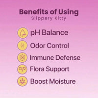 Slippery Kitty Feminine Probiotic + Moisture Gummies - All In One Solution With Slippery Elm 60 Count Pineapple Flavor - 3-pack