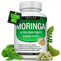 1200mg Moringa Capsules -Pure MoringaPowder For Lmmune, Gut Health Rich In EssentialVitamins, Minerals & Plant Protein TosupportEnergy, Wellness & Vitality 90 Capsules Natural Formula - Default Color