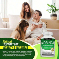 1200mg Moringa Capsules -Pure MoringaPowder For Lmmune, Gut Health Rich In EssentialVitamins, Minerals & Plant Protein TosupportEnergy, Wellness & Vitality 90 Capsules Natural Formula - Default Color