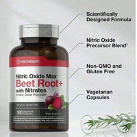 Horbäach Nitric Oxide Beet Root Capsules |   180 Count |   With Nitrates And Precursor |   For Men And Women |   Vegetarian, Non-GMO, Gluten Free Supplement[Free Shipping ](2026 Latest Version) - Default Color