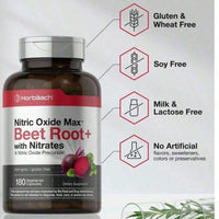 Horbäach Nitric Oxide Beet Root Capsules |   180 Count |   With Nitrates And Precursor |   For Men And Women |   Vegetarian, Non-GMO, Gluten Free Supplement[Free Shipping ](2026 Latest Version) - Default Color