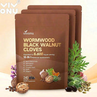 VivoNu Ai Cao Hei Walnut Lilac Capsules, 6600mg Clean, Healthy, And Human Intestinal Protective Supplement, 18 In 1 Herbal Mix, Contains 240 Soft Capsules Of Pumpkin Seeds, Garlic, Oriole, Berberine, Cinnamon, And More - 1 Bag
