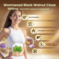 VivoNu Ai Cao Hei Walnut Lilac Capsules, 6600mg Clean, Healthy, And Human Intestinal Protective Supplement, 18 In 1 Herbal Mix, Contains 240 Soft Capsules Of Pumpkin Seeds, Garlic, Oriole, Berberine, Cinnamon, And More - 1 Bag