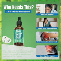 VYXION Pure Soursop 10 In 1 Liquid Drops Extract - Seamoss,Moringa,Black Seed Oil,Turmeric,Oregano Liquid Drops For Immune System And Gut Health Support - Default Color