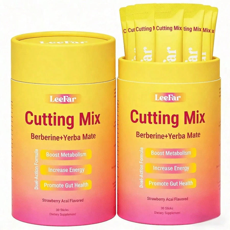 LeeFar Cutting Drink Mix With Berberine , Chromium & 5-HTP – Strawberry Açaí, 30 Servings – 2 Pack