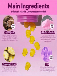Women's Probiotics+Smooth Elm Moisturizing - Removes Odors - Balances Female PH Maintain A Healthy Microbiota - Default Color