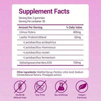 LEEFAR Her Juicy  Feminine Probiotics Gummies- All In One Solution With Slippery Elm And Prebiotics&Lactobacillus Probiotic Blend For Women's PH Balance And Dryness - Hawaiian Pineapple Gummies 60 Count Hawaiian Pineapple Women's Probiotic - Default Color
