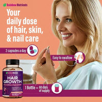 24-In-1 Advanced Hair Growth Vitamins |   Biotin 10,000mcg, Collagen, Patented OptiMSM, GoMCT, Saw Palmetto |   Naturally Regrow Stronger & Healthier Hair, Skin And Nails |   Stops Hair Loss |   60 Day Supply - 2bottle