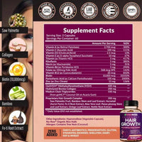 24-In-1 Advanced Hair Growth Vitamins |   Biotin 10,000mcg, Collagen, Patented OptiMSM, GoMCT, Saw Palmetto |   Naturally Regrow Stronger & Healthier Hair, Skin And Nails |   Stops Hair Loss |   60 Day Supply - Default Color