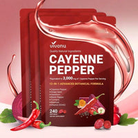 Cayenne Pepper Softgels 240 Count, Grape Seed Hawthorn Beetroot & Vitamin Blend - Default Color