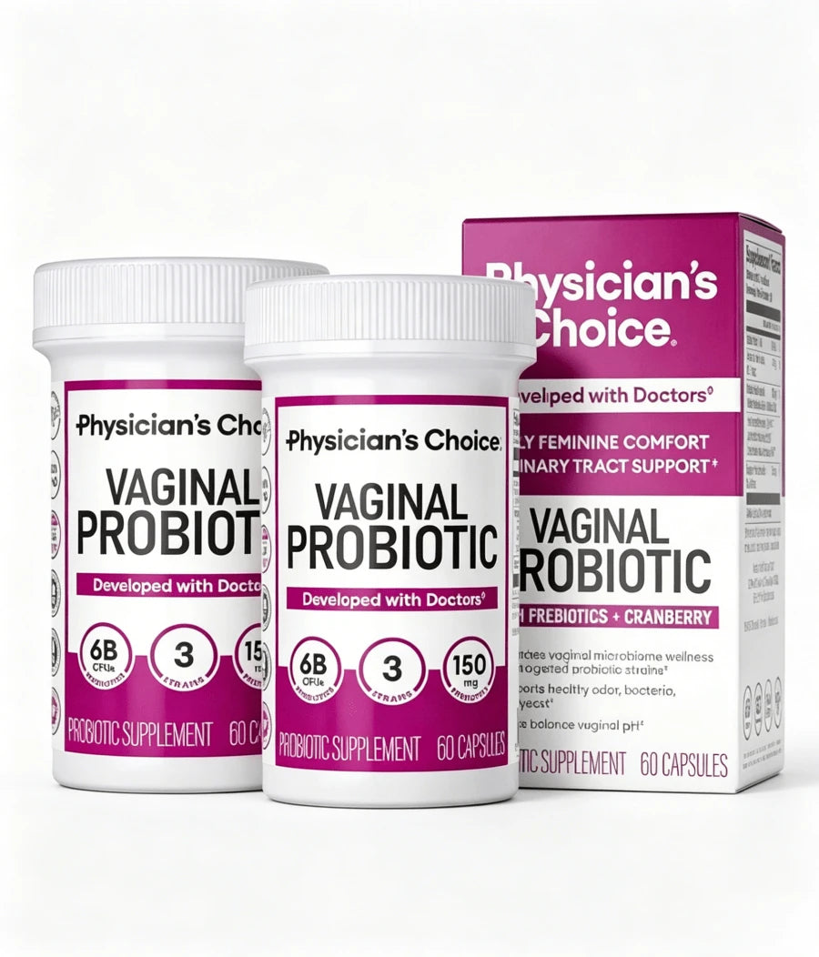 Physician's CHOICE Probiotics For Women - PH Balance, Odor Control, Yeast Balance, Flora & Feminine Health - 6B CFU With Organic Prebiotics And Cranberry Extract - 30 CT - Default Color
