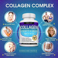 Toplux Multi Collagen Peptides Pills 1800 Mg Complex - Type I, II, III, V, X Premium Collagen Complex For Better Skin & Hair, Strong Joint, Hydrolyzed Protein, For Men Women, 90 Capsules, Supplement - Default Color