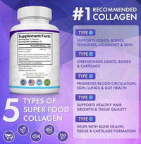 Toplux Multi Collagen Peptides Pills 1800 Mg Complex - Type I, II, III, V, X Premium Collagen Complex For Better Skin & Hair, Strong Joint, Hydrolyzed Protein, For Men Women, 90 Capsules, Supplement - Default Color