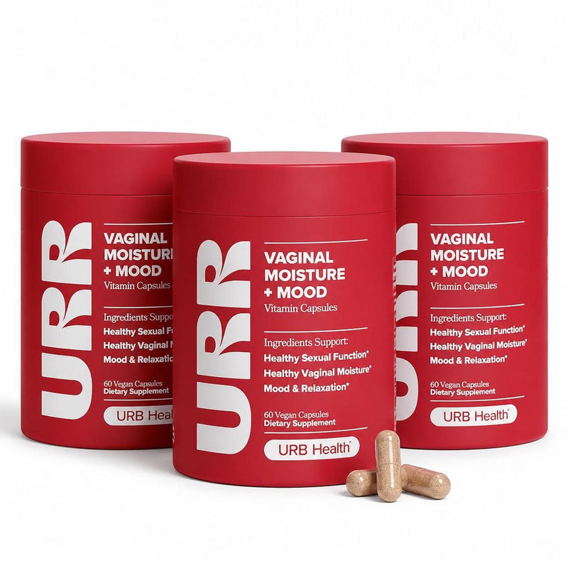 URR Vaginal Moisture & Mood – Formulated To Support Vaginal Moisture, Mood & Relaxation – With KSM-66 ® Ashwagandha, Ginkgo Biloba, Mucuna Pruriens, And GABA – 30 Servings – 3 Pack