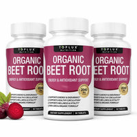 Organic Beet Root Tablets - Nitric Oxide Booster Beetroot Supplement 2040mg Healthcare & Dietary Natural – 3 Pack